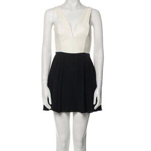 Mason: Leather V Bodice Minidress